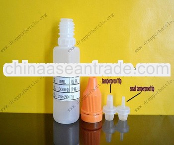 18ml PE plastic squeeze food tamperproof bottle and lids for eliquid smoke juice