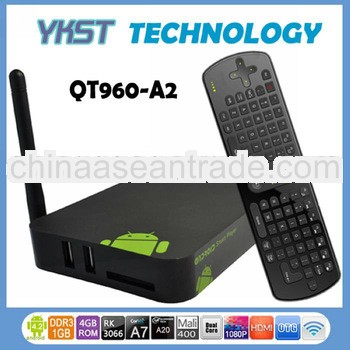 1GB 4GB Android 4.2 QT960-A2 Set Top TV BOX Dual Core Allwinner A20 Cortex-A7 Dual-Core 1.5GHz