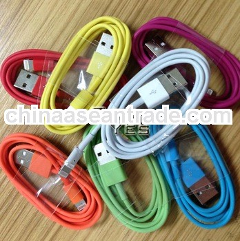 1M multicolor bold USB Data Sync Charging Cable for iPhone 5 5S