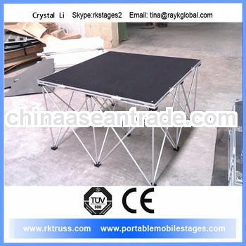 1*1m Industrial platform portable event stage with aliminum folding risers