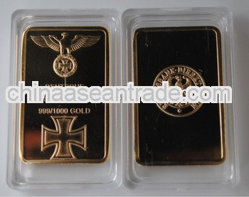 1 .OZ GERMAN .999 Fine 24K Gold Clad Bar
