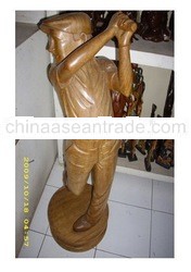 Golf man Human Wooden Statues