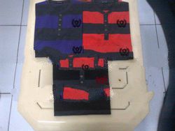 Cotton shirt T stripe button