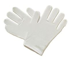 White cotton gloves