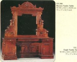Rococo Vanity Tabel Mahogany Indoor Furniture