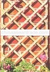 Garden Wood-Framed Diamond Trellis