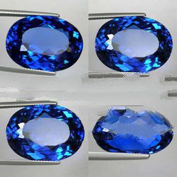 35 cts Huge Oval (25x18 mm) Lab Cornflower Blue Saphire AAA