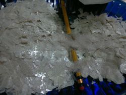 Calcium carbonate flakes