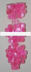 capiz shell wind chimes indonesia red colour