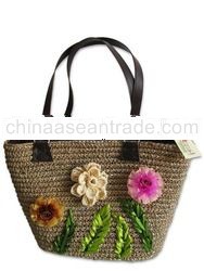 Agel Handbag with ribbon embroidery