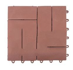 Wooden Design Floor Mat - 0162 Brown