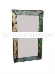 WALL MIRROR BOAT WOOD