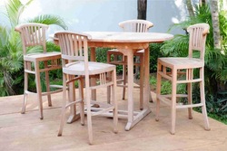 Outdoor table and high chair