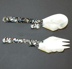 mother of pearl spoon art with handle mosaic mop