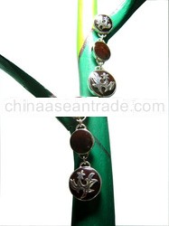 Sterling Silver Dangling Round Earrings