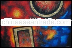 Nebula circle and square painting