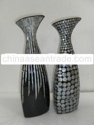 Lacquer mother of pearl lacquer vase,