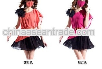 2012 fashion ladies casual chiffon dress