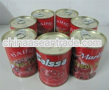 2012 fresh Chinese canned tomato paste with brix28~30%,18~20%,22~24%,70g~3000g