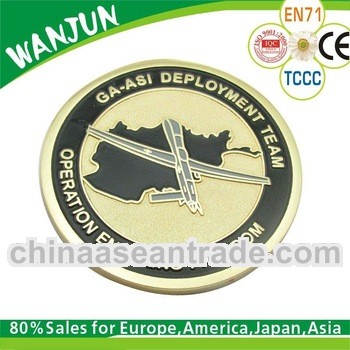 2012 hottest commemorative brass stamping coin
