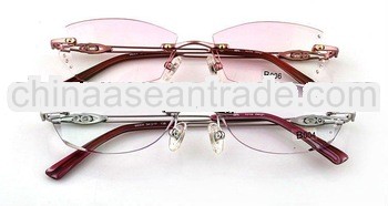 2012 optical glasses frame Titanium rimless eyeglasses frames metal eyewear