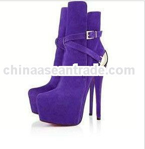 2012 sexy cow leather platform high heels ladies fashion boots