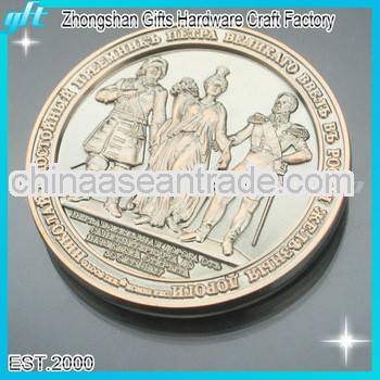 2013 Best Selling Replica antique coins antique copper plated round coin prices for commemorative
