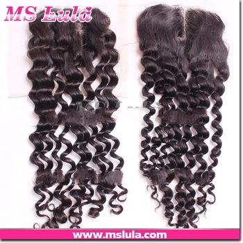 2013 Brand name queen hair products virgin peruvian lace closure middle parting lace closure