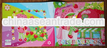 2013 Eco-friendly good quality child cartoon color filling book