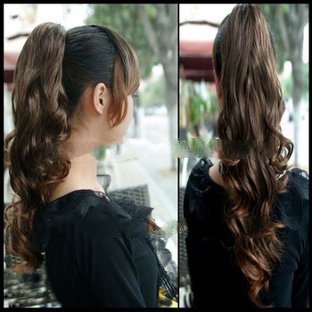 2013 Fashion Curly ponytail 100% human hair extension