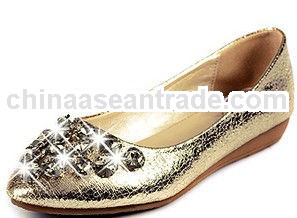2013 Girls cystal rhinestone flat shoes women flat shoes for XT08-P102036
