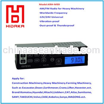 2013 Hitachi Excavator Radio AM FM with MP3 Jack