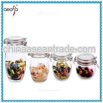2013 Hot Clip Top Color Painted Glass Jar And Lid