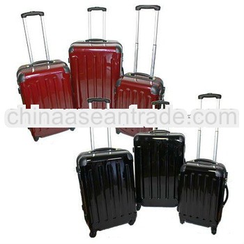 2013 Hot sale black plastic trolley luggage case KL-L208