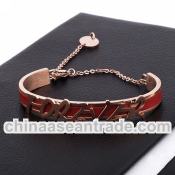 2013 Love style "forever" stainless steel fashion bangle for valentine's day gift KB10