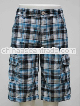 2013 Mens Designer Checked Branded Cargo Shorts