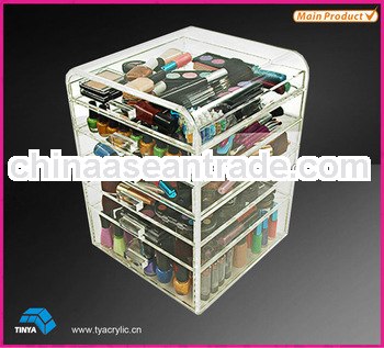 2013 New Design Acrylic Clear Make-up Box