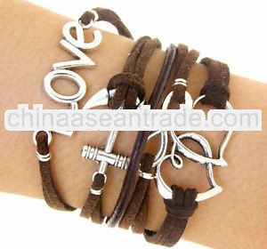 2013 New Design Fashion Jewellery Wooden Infinity Bangle in