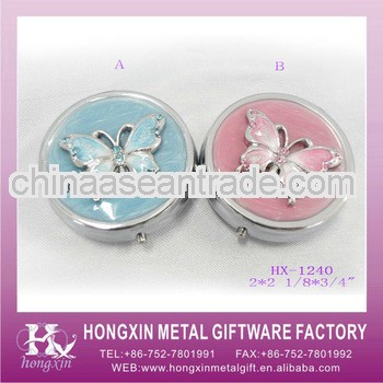 2013 New Product HX-1240 3 Case Butterfly Square Pill Box
