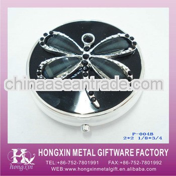 2013 New Product P-004 Round Dragonfly Metal Metal Pocket Pill Box