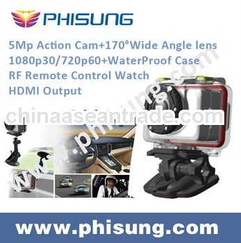2013 New Products Full HD 1080P/5.0 Mega pixels 170 degree wide angle/Waterproof small wifi camera