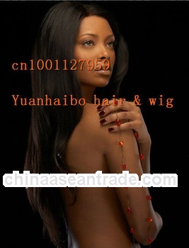 2013 New Style 22" #1B Silky Straight, Peruvian Virgin lace front wigs for black women