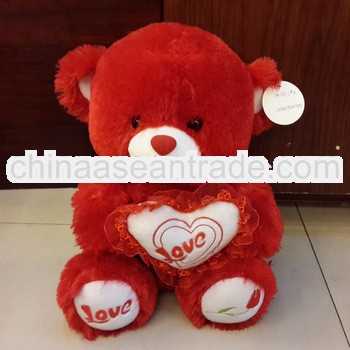 2013 Selling best new design children's plush red teddy bear toy