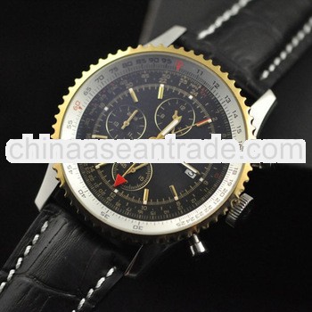 2013 Waterproof Genuine leather strap japanese watch brands