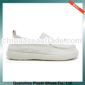 2013 Wholesale Low Price White Canvas Shoes for Men