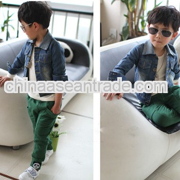 2013 autumn children clothing unlined buttoned cardigan jean kids boys coats tb4100