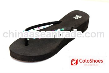 2013 cute summer rhinestone women pcu flip flop