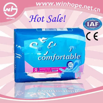 2013 factory price with high absorbency!! biodegradable sanitary napkin