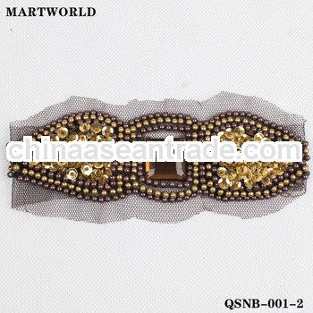 2013 fashion crystal beaded bridal belt (QSNB-001-2)