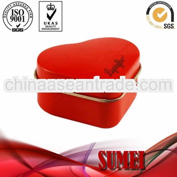 2013 fashion heart shape candy tin box